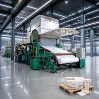 Máquina para Papel Higiénico de 1092 mm, 2-3T/D, Reciclaje de Papel de Desecho, Control Inteligente por PLC, Ecológica