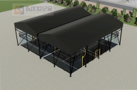 Terrain de padel résistant au vent et aux intempéries avec toit amovible, installation facile, cadre en acier durable panoramique personnalisé
