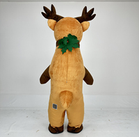 Vente flash - Costume de mascotte gonflable personnalisé Happy Sky unisexe pour adultes - Cerf, renne, élan - Idéal pour le Mardi Gras/Carnaval