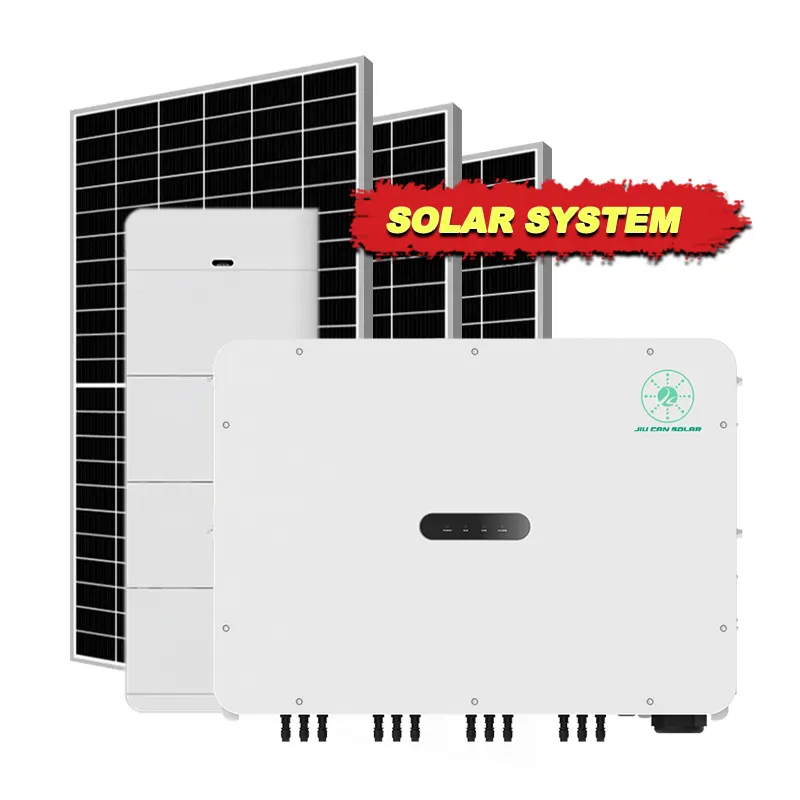 Jiucan fabrika balkon güneş enerjisi sistemi komple kiti güneş şebekeden bağımsız güneş enerjisi sistemi 10 kw 15kw ev güneş jeneratör