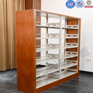 Estante de libros de Metal con impresión de transferencia de madera para <span class=keywords><strong>biblioteca</strong></span>, estantería, estantería para libros para <span class=keywords><strong>biblioteca</strong></span> - Product Image 4