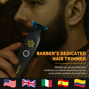 Salon Baber Professional 7000 RPM Hair Trimmer Inalámbrico DLC Blade <span class=keywords><strong>Peluquería</strong></span> Electric Zero Gapped T-Blade Trimmer - Product Image 6
