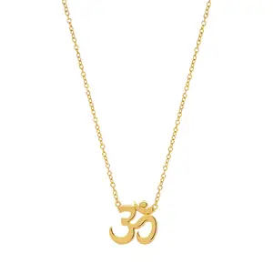 Inspire Rvs Sieraden Hot Selling Vergulde Hanger Ketting Yoga Om Ketting Groothandel Vrouwen Sieraden 2020