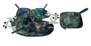 Venta caliente Cuenco de resina pulida Cuenco de servicio ecológico para el hogar Hotel y restaurante Venta al por mayor disponible - Product Image 3