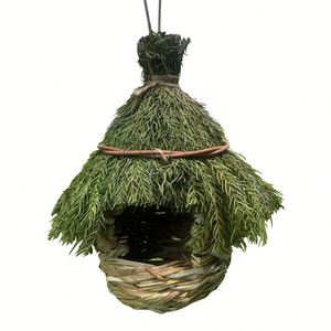 Nids d'oiseaux en herbe tressés à la main, décorations de jardin rondes, en stock, vente en gros - Product Image 5