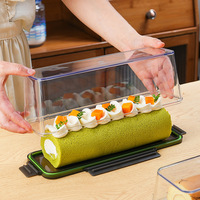 Conteneur de boulangerie transparent jetable de qualité alimentaire pour pain, gâteaux, pâtisseries, produits de boulangerie, application de vente au détail en supermarché et à emporter