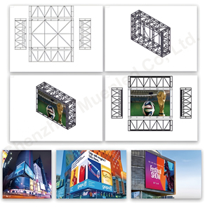 จอแสดงผล LED P4 สำหรับภายนอกอาคาร แบบติดตั้งถาวร สีสันสดใส สำหรับใช้งานเชิงพาณิชย์  วิดีโอวอลล์  ตู้เหล็กกันน้ำมาตรฐาน IP65  รีเฟรชเรท 3840Hz - Product Image 5