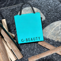 Sacs en papier bleus personnalisés avec nœud latéral, sacs de shopping en papier rayé enduit avec logo imprimé pour emballage cadeau, vente en gros