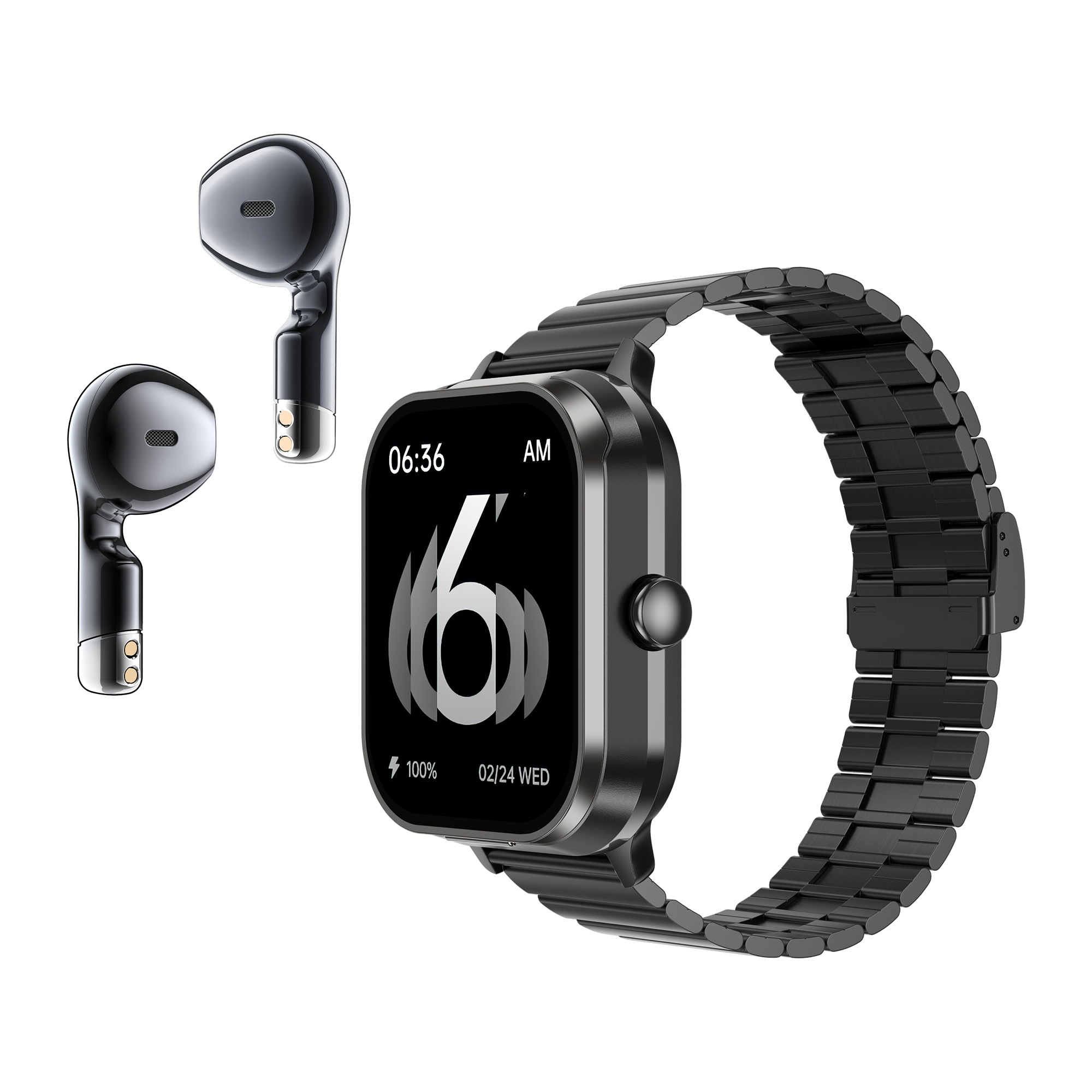 Bracelet en acier noir