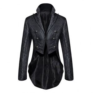 Chaqueta de frac gótica victoriana para hombre, disfraces de cosplay steampunk, disfraces de película y televisión para adultos, pirata, vikingo, renacentista, esmoquin formal - Product Image 1
