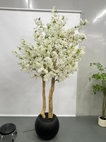 Arbre à fleurs de cerisier artificiel blanc sur mesure, tendance Instagram, YouTube, TikTok, pour la décoration intérieure