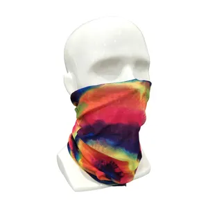 कस्टम लोगो बनाने की क्रिया प्रिंट सहज ट्यूबलर पॉलिएस्टर Bandana गर्दन पट्टियां Headwear