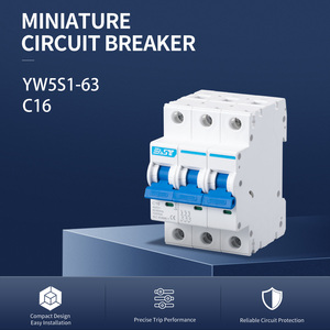 EAST High Performance 3P YW5S1-63 Miniature Circuit Breaker Small MCB With 6ka 16A 1-63A Circuit Protection 3P