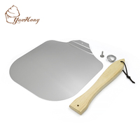 Pelle à pizza pliante aluminium métal kit de pelle à pizza outil gâteau multifonctionnel pelle à pizza en bois