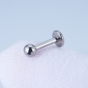 Implant Grade Titanium ASTM F136 Internal Thread Lip Labret untuk Tindikan Awal - Product Image 5