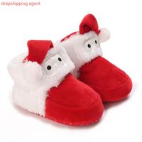 Dropshipping Products 2025 Fashion Christmas Cartoon Cute Warm Soft Boots Toddler Walkers Winter Baby Shoes