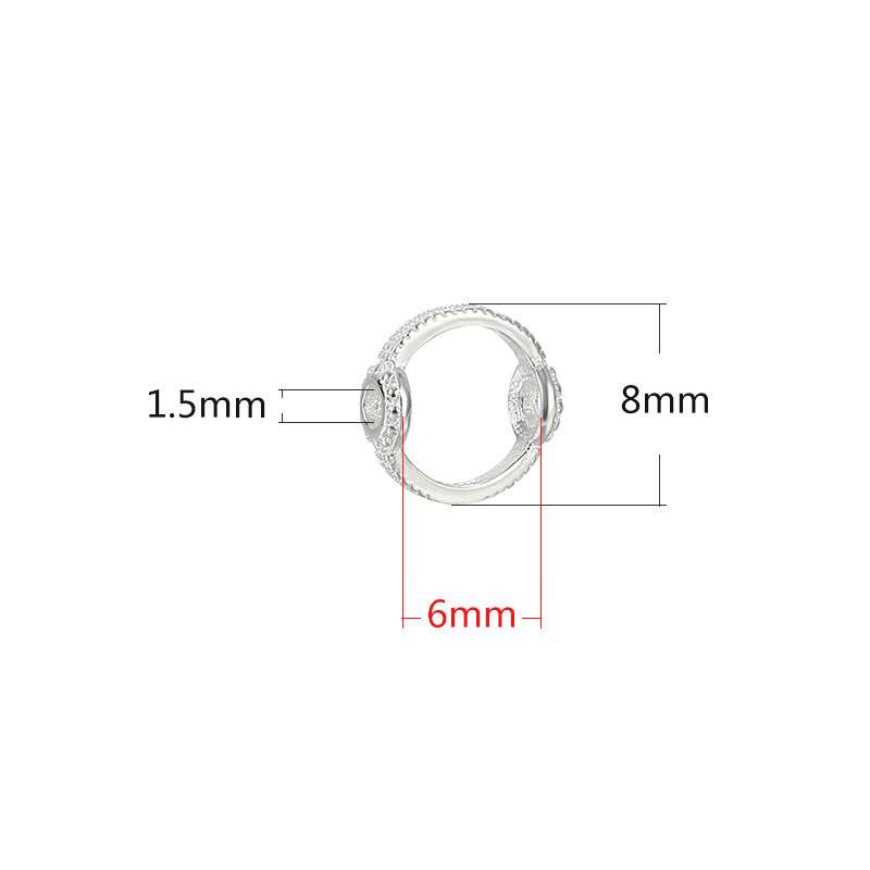 silver-fit 6mm beads