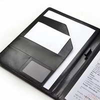 Carpeta de archivos A4 personalizada Portapapeles Business Multi-Function Manager Portafolio Hoja Cuero Trabajo Contrato Firma Libro Logotipo personalizado