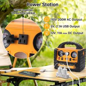 Avviatore d'Emergenza per <span class=keywords><strong>Auto</strong></span> 12V 8Ah 600A di Picco con Presa USB-A 12V DC, Inverter 160W, Presa 110V AC, 2 Porte <span class=keywords><strong>Accendisigari</strong></span> e Luce da Lavoro LED - Product Image 3