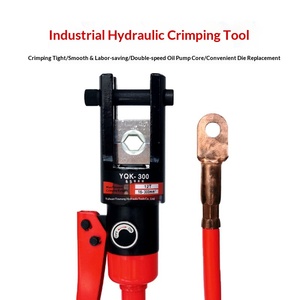Alicates de crimpado hidráulicos manuales YQK-120 rápidos para electricistas, terminales de cobre rojo/negro - Product Image 2
