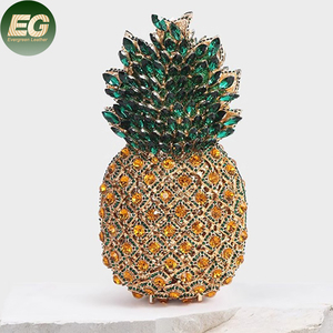 Sac à main de soirée élégant en forme d'ananas avec <span class=keywords><strong>strass</strong></span> de luxe EB1656, <span class=keywords><strong>pochette</strong></span> de soirée élégante, minaudière - Product Image 1