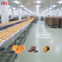 Ligne de production de biscuits automatique tout-en-un avec laminoir, mélangeur, mouleuse, four de cuisson et emballatrice, stérilisateur alimentaire haute capacité