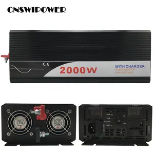 2000W DC 12V 24V 60v至交流220V带充电器电源逆变器