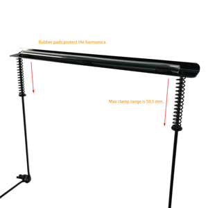 Supports pour instruments à vent H-10B, métal et caoutchouc revêtus de noir, support pour harmonica - Product Image 4