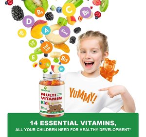 Gomitas Multivitamínicas Completas para Niños - Vegetarianas, Sin Gluten y Bajas en Azúcar con 14 Vitaminas Esenciales para Niños Mayores de 2 Años - Product Image 4