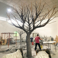 Tronc d'arbre artificiel en fibre de verre fait à la main sans feuilles décoration d'arbre mort décor d'art d'intérieur
