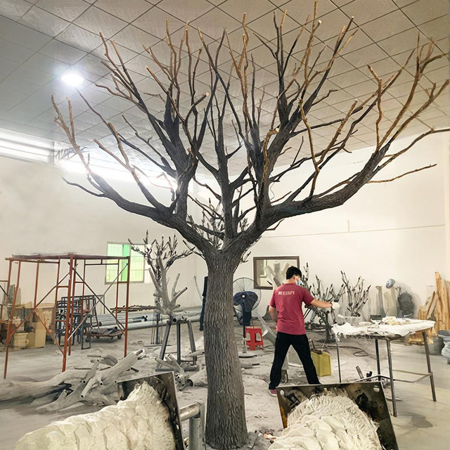 Handmade Customize Fiberglass Artificial Tree Trunk Without Leaves Dead Tree Decoration Indoor Art Decor