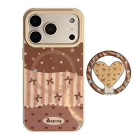 Coque de téléphone magnétique à motif étoile moka épissée pour iPhone 13 15 16 17 17 Pro Max, coque de protection fine