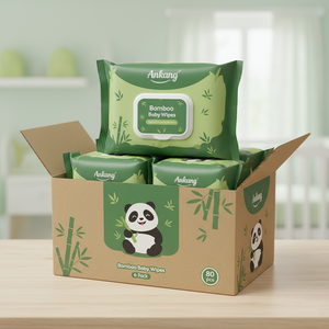 <span class=keywords><strong>Lingettes</strong></span> humides pour bébé en <span class=keywords><strong>bambou</strong></span> biodégradable et biologique 100% non parfumées pour peau naturellement sensible écologique - Product Image 1