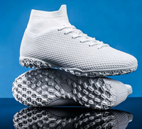 Chaussures de football unisexes légères pour jeunes avec semelle TF antidérapante, tige synthétique, chaussures de football personnalisées pour l'entraînement en salle/extérieur