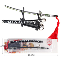 Modèle d'épée en métal Demon Slayer Shinazugawa Sanemi de 22 cm avec fourreau, artisanat, pour cadeau ou collection