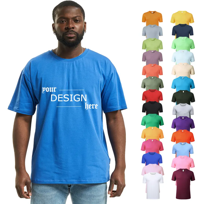 Wholesale OEM Unisex 100% Cotton America Size Men Custom Design Logo T Shirt Printing