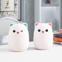 Lampe LED créative en silicone en forme d'ours, design de dessin animé, 5V, 50000 heures, télécommande, contrôle tactile, veilleuse pour chambre à coucher/table