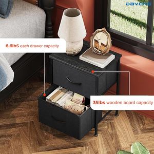 Muestra Gratis: Mesita de Noche Pequeña con 2 Cajones para Dormitorio - Product Image 2