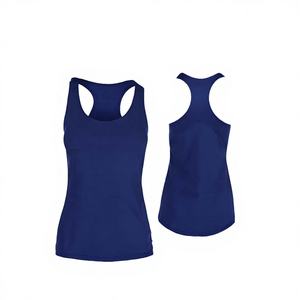 เสื้อกล้ามกีฬาผู้หญิง Bella + Canvas ผ้าถักผสมคอตตอนและสแปนเด็กซ์ แฟชั่นเสื้อกล้ามออกกำลังกายแบบสั่งทำพิเศษ ป้องกันการหดตัว แห้งเร็ว ด้านหน้า - Product Image 1