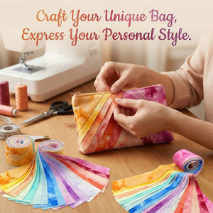 Lot de 20 bandes de tissu en coton pré-découpées 6,5*50cm, couleurs tie-dye, pour <span class=keywords><strong>patchwork</strong></span> tissé, couture, bricolage et décoration - Product Image 5