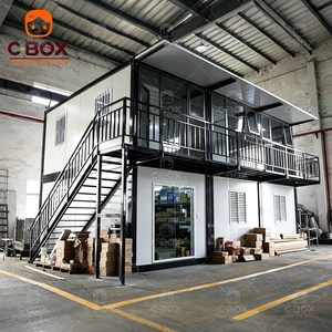Cbox Moderna Casa Contenedor Desmontable de 20 pies, Prefabricada de 2 Pisos, con Paneles Sándwich Modulares, para Oficinas, Apartamentos, Dormitorios y Salas de Estar - Product Image 1