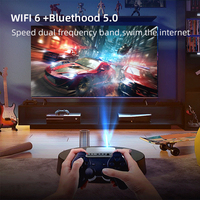 LONNST T9S proyektor Mini DLP cerdas Android, proyektor portabel Video 4K WiFi dengan 5G 600 Lumens untuk teater Rumah & ponsel