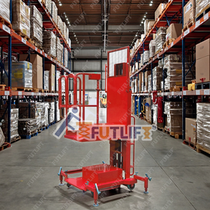 Nouveau 4m 4.5m <span class=keywords><strong>Semi</strong></span>-électrique Préparateur de commandes de haut niveau Matériau en acier Chaîne Type d'élingue pour les hôtels de détail Usine de fabrication - Product Image 1