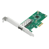 Carte réseau optique filaire externe Lekuo Intel I210 1G SFP+ PCIe - Adaptateur réseau optique Gigabit de qualité professionnelle - En stock