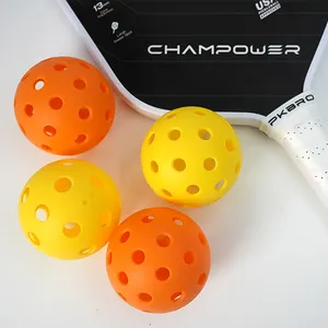 Wholesale Custom Outdoor 40-hole Pickleball Balls Yellow Green Orange Pickle Ball Usapa Approved Ready To Ship