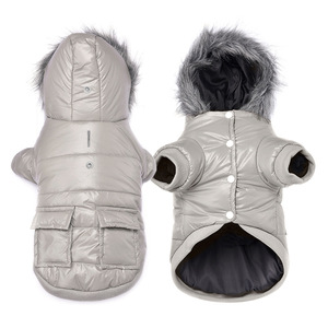 NAMSAN <b>Dog</b> Winter Coat With <b>Hood</b> Faux Fur Windproof Pet Clothes For Small <b>Dogs</b> - Product Image 2