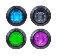 Feu de gabarit latéral 12-24V pour camion, remorque, poids lourd, camping-car, pick-up, voiture, 3/4 pouce, rouge, ambre, blanc, en caoutchouc, neuf