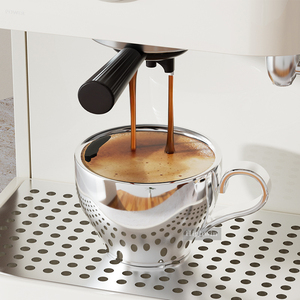 Highwin dày cơ thể thép không gỉ tái sử dụng rộng phẳng xử lý đôi tường <span class=keywords><strong>Espresso</strong></span> Cup <span class=keywords><strong>Espresso</strong></span> Cup với chiếc đĩa - Product Image 3