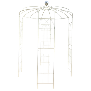 Entrepôt USA - Édition Été 2026 - Grande Vente - Arche de Jardin Métallique et Pavillon de Jardin en Fer pour Décoration de Fête - Blanc Crème - Product Image 5