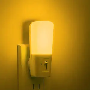 LOHAS LED Amber Nightlight Brightness Dimmable Sleep Aid No Blue Light Sensor Plug In Amber Sleep Night Light for Bedroom